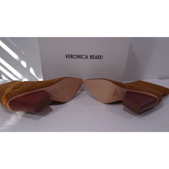 Veronica Beard Women's Logan Suede Booties Boots Hazelwood NIB 498 9.5 - Picture 12 of 15